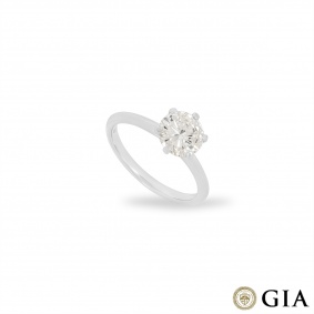 White Gold Round Brilliant Cut Diamond Ring 1.30ct M/VVS2 White Gold Round Brilliant Cut Diamond Ring 1.30ct M/VVS2